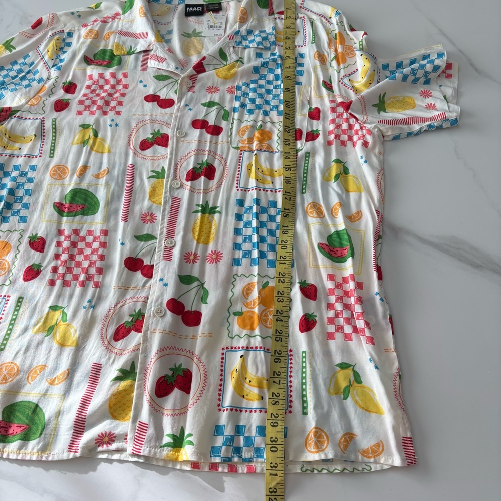 MAD Engine Colorful Fruit Pattern Men's Shirt XXL - Picture 6 of 8